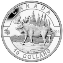 2014 Canada Fine Silver $10 Ten Dollars-Moose