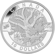 2014 Canada Fine Silver $10 Ten Dollars-Down by the Old Maple Tree