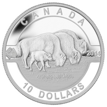 2014 Canada Fine Silver $10 Ten Dollars-Bison