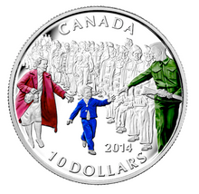 2014 Canada Fine Silver $10 Ten Dollars-Wait for Me Daddy