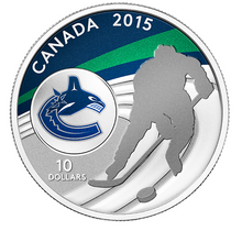 2015 Canada Fine Silver $10 Ten Dollars-NHL-Vancouver Canucks