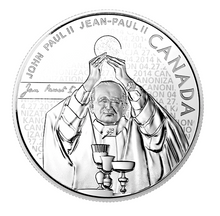 2014 Canada Fine Silver $10 Pope John paul II