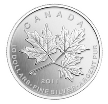 2011 Canada $10 Ten Dollars-Maple leaf Forever 1/2 oz