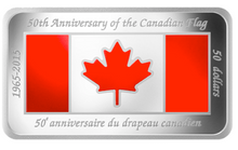 2015  $50 Fifty Dollars, 50th Anniversary of The Canadian Flag