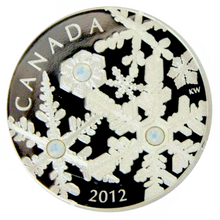 2012 Canada 20 Dollars Fine Silver Coin, Crystal Snowflake Series-Holiday Snowstorm