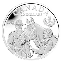 2012  20 Dollars Fine Silver Coin- The Queens Visit to Canada
