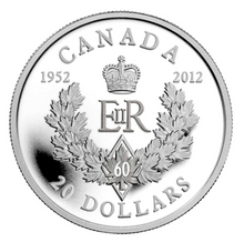 2012 (1952-) 20 Dollars Fine Silver Coin- Royal Cypher, 60th Jubilee