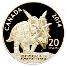 2014 Twenty Dollars Fine Silver, dinosaurs Series-Xenoceratops