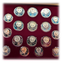 1980 Russian Solid silver Roubles, Proof Olympic Collection