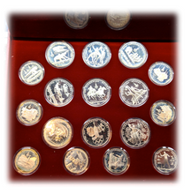 1980 Russian Solid silver Roubles, Proof Olympic Collection