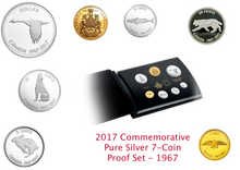 2017 Commemorative Pure Silver 7-Coin Proof Set - 1967 Centennial Coins