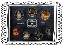 2001 P 7 Coin Specimen Set-loonie