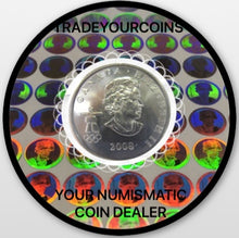 2008 Canada Nickel Plated Steel Quarter - 25 Cents, Sport Card-Painted Leaf-Figure Skating