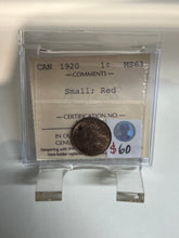 Canada One Cent 1920 MS-63 ICCS