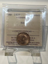 Canada One Cent 1937 MS-65 ICCS