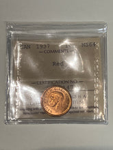Canada One Cent 1937 MS-64 ICCS