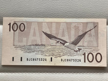 1988 canada Banknote 100$ Thiessen-crow Serial: BCJ 8475324