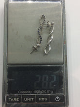 Fashion 10k white gold Woman Earring used