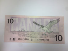 1989 Bank of Canada 10 Dollars McDonald Banknote ADH 0783200