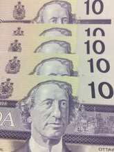 1989 Lot of 5 Bank of Canada 10 Dollars MacDonald Banknote AET 2119361 to 2119365