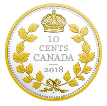 2018 Pure Silver Gold-Plated 5-Coin Set - Legacy of the Dime