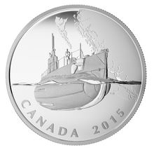 2015 1 oz. Fine Silver Coin - The Canadian Home Front: Canada's First Submarines During The First World War