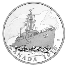 2016 1 oz. Fine Silver Coin - The Canadian Home Front: Patrol Against U-boats