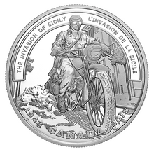 2018 1 oz. Pure Silver Coin – Second World War Battlefront: The Invasion of Sicily