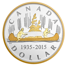 2015 Renewed Silver Dollar Series – Pure Silver Voyageur 2 oz. Gold-Plated Coin