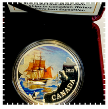 2015 1 oz. Fine Silver Coloured Coin – Lost Ships in Canadian Waters: Franklin's Lost Expedition