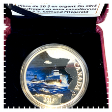 2015 1 oz. Fine Silver Coloured Coin – Lost Ships in Canadian Waters: S.S. Edmund Fitzgerald