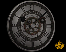 2017 50 $ Fine Silver Coin – Peace Tower Clock 90 th Anniversary