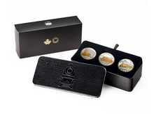 2017 Locomotives Across Canada - 1 oz. Pure Silver Gold-Plated 3-Coin Set