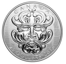 2016 25$ Fine Silver Ultra-High Relief Coin – Sculptural Art of Parliament: Grotesque Foliated Green Man