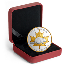 2017 25$ 1 oz. Pure Silver Gold Plated Piedfort – Timeless Icons Beaver