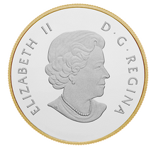 2018 25$ 1 oz. Pure Silver Gold Plated Piedfort – Timeless Icons Caribou