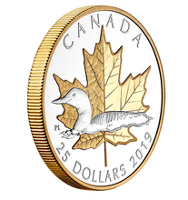 2019 25$ 1 oz. Pure Silver Gold Plated Piedfort – Timeless Icons Loon