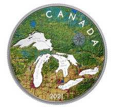 2021 50$ 5 oz. Pure Silver Coin - Great Lakes