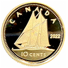 2022 Canada Fine Silver Dime Proof Bluenose - 10 Cents