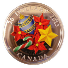 2013 20 Dollars Fine Silver Coin, venetian Glass-Candy Cane