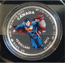 2013 Canada Fine Silver $15 Fifteen Dollars-75th Anniversary of Superman -Modern Day