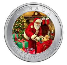 2012 Canada Nickel Half Dollar-50 Cents Lenticular Coin - Santa's magical Visit