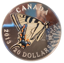2013 Twenty Dollars Fine Silver, Butterflies of Canada-Canadian Tiger Swallowtail