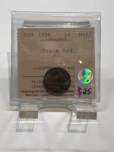 Canada One Cent 1936 MS-60 ICCS