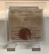 Canada One Cent 1937 MS-65 ICCS