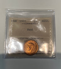 Canada One Cent 1937 MS-64 ICCS