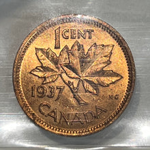 Canada One Cent 1937 MS-64 ICCS