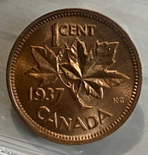 Canada One Cent 1937 MS-64 ICCS