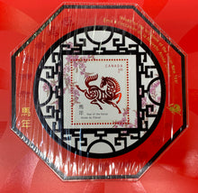 2002 $15 Fifteen Dollars YEAR OF THE HORSE- Sterling Silver Coin And Stamp Set