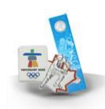 2007 Canada Nickel Plated Steel Quarter - 25 Cents, Bookmark and Lapel Pin-Ice Hockey